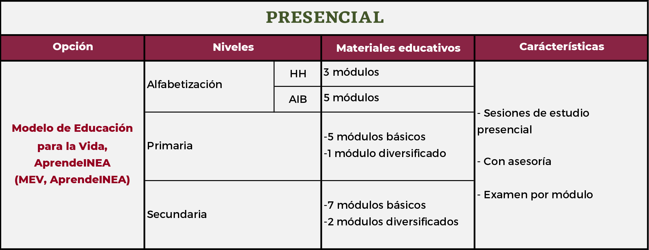 Oferta Educativa MEV AprendeINEA